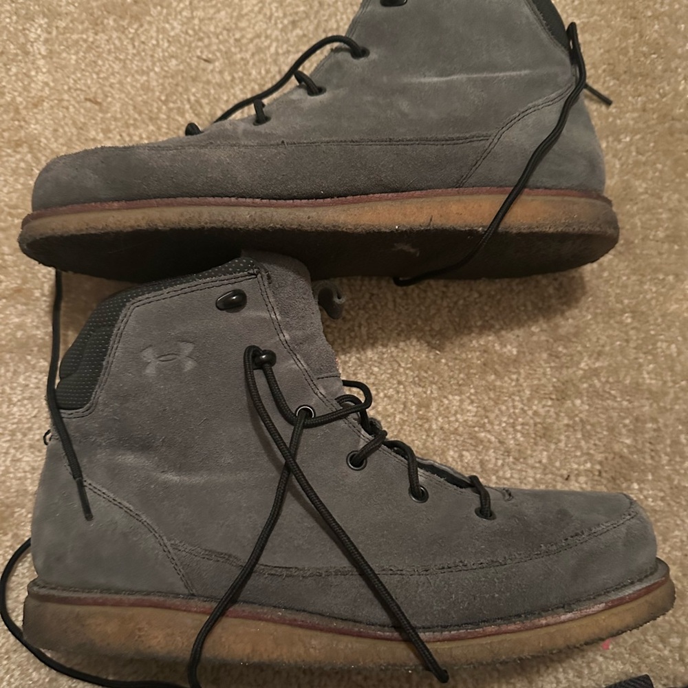 Only worn once under armor high top
